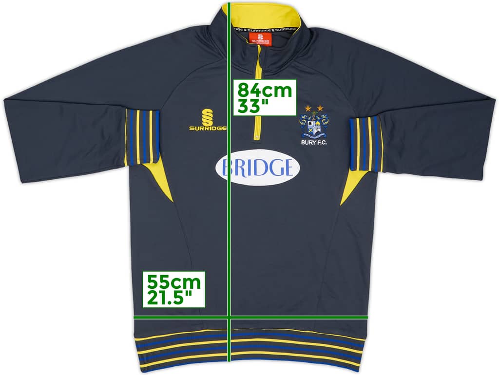 2011-12 Bury Surridge 1/4 Zip Training Top - 8/10 - (L)