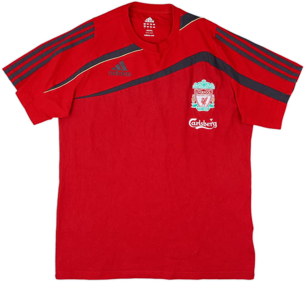 2009-10 Liverpool adidas Cotton Tee - 8/10 - (M)
