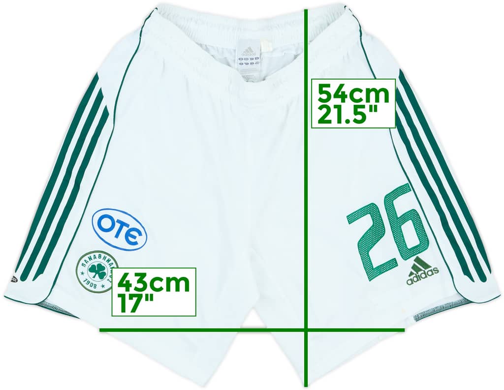 2005-06 Panathinaikos Player Issue Home/Away Shorts #26 - 6/10 - (L)