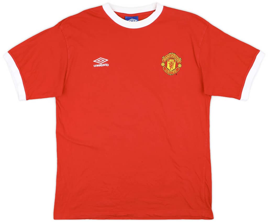 1998-99 Manchester United Umbro Cotton Tee - 8/10 - (L)