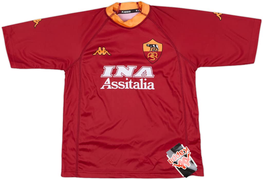 2000-01 Roma Home Shirt (L.Boys)