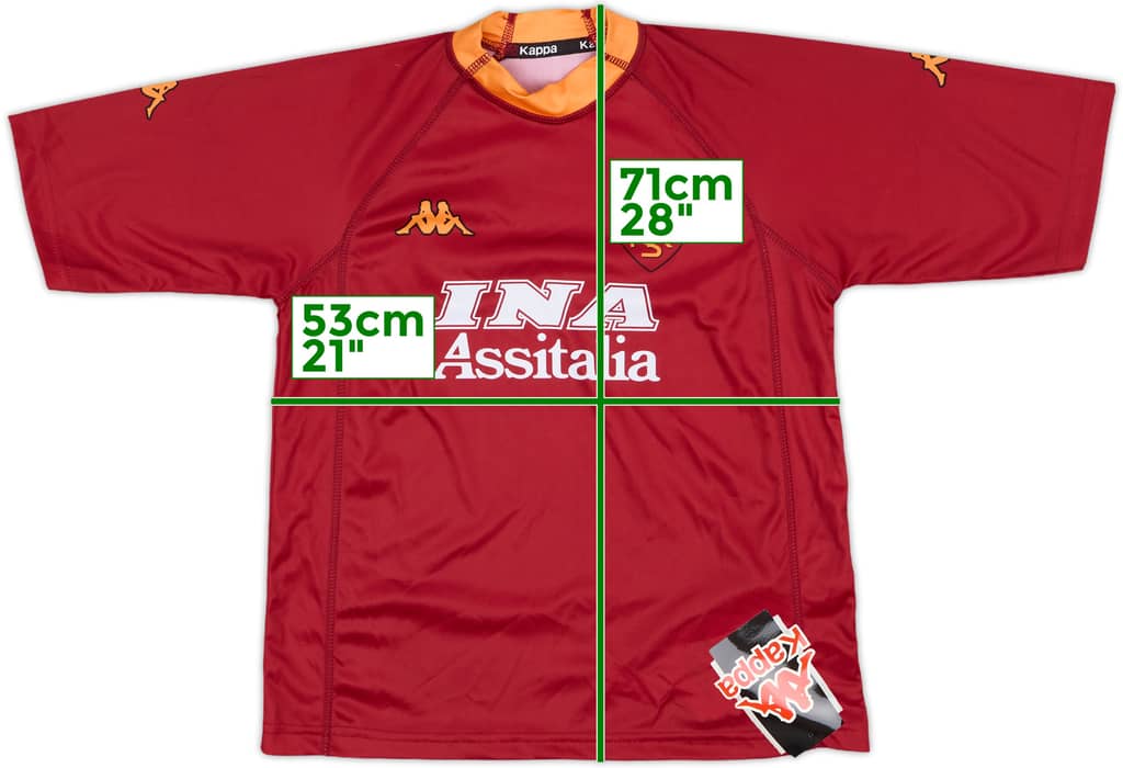 2000-01 Roma Home Shirt (L.Boys)