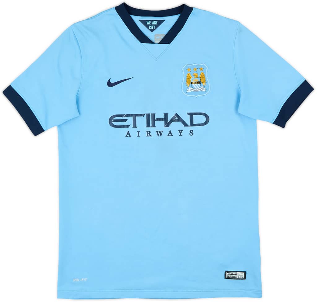 2014-15 Manchester City Home Shirt - 7/10 - (XL.Boys)
