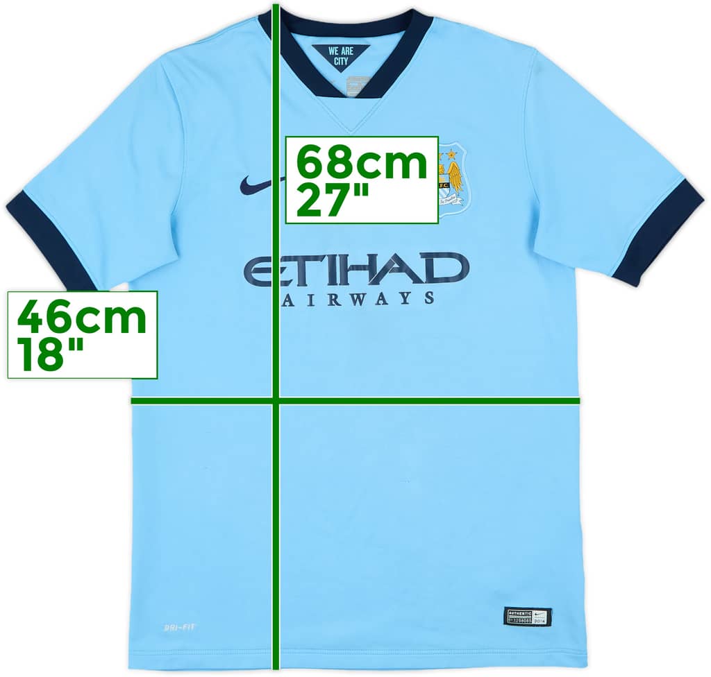 2014-15 Manchester City Home Shirt - 7/10 - (XL.Boys)