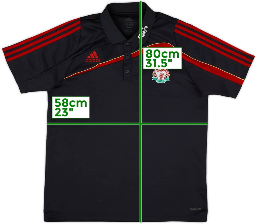 2009-10 Liverpool adidas Polo Shirt - 8/10 - (L)