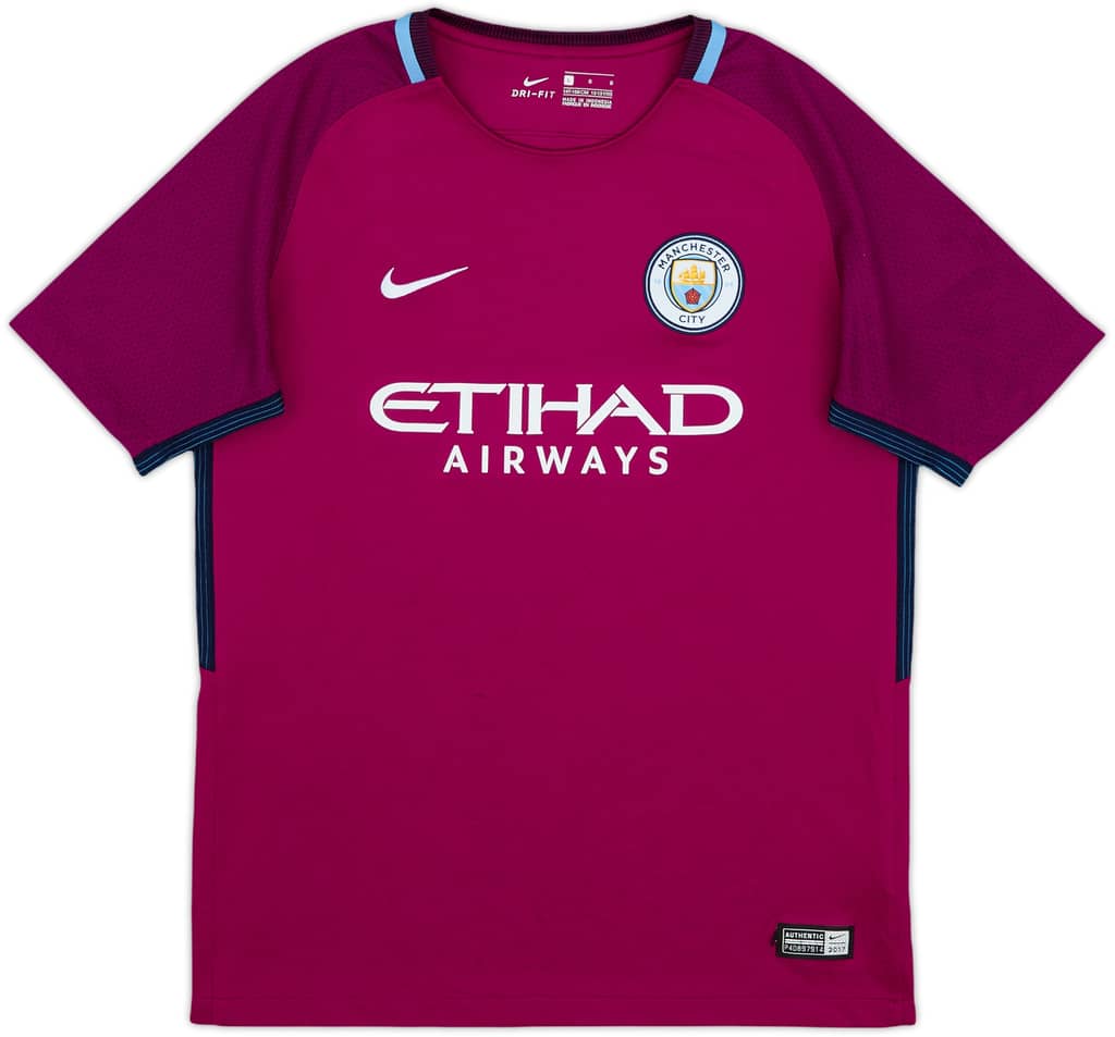 2017-18 Manchester City Away Shirt - 9/10 - (L.Boys)