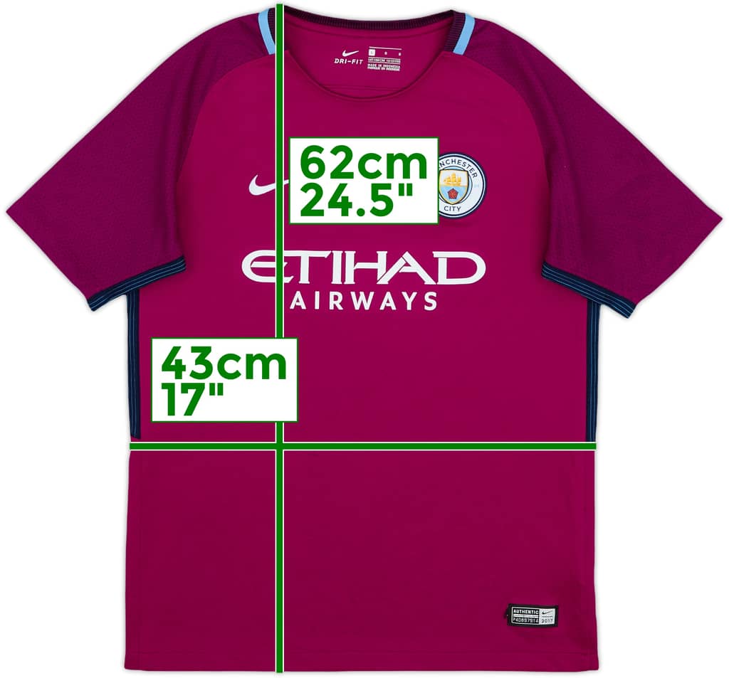 2017-18 Manchester City Away Shirt - 9/10 - (L.Boys)