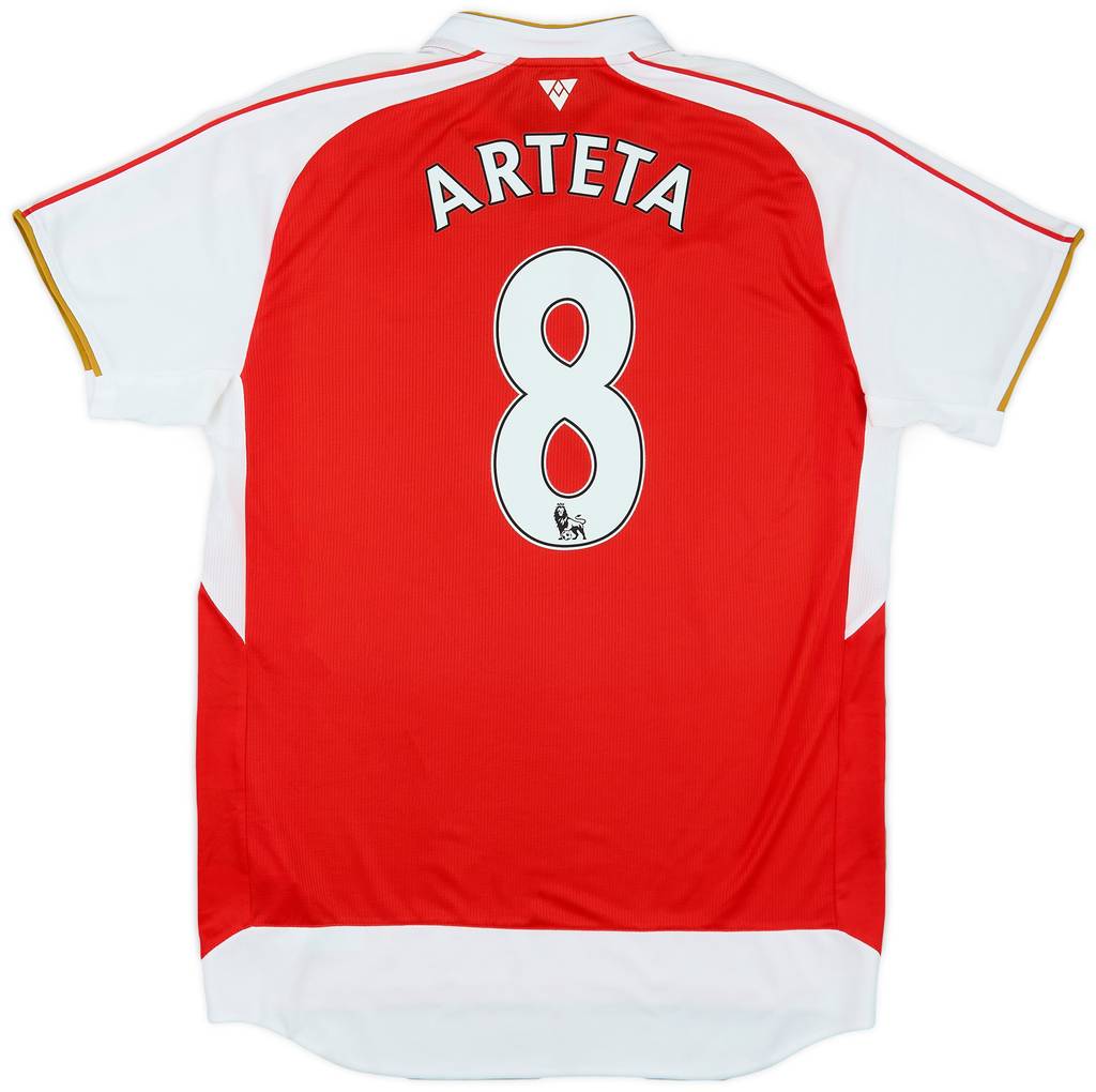 2015-16 Arsenal Home Shirt Arteta #8 - 8/10 - (S)