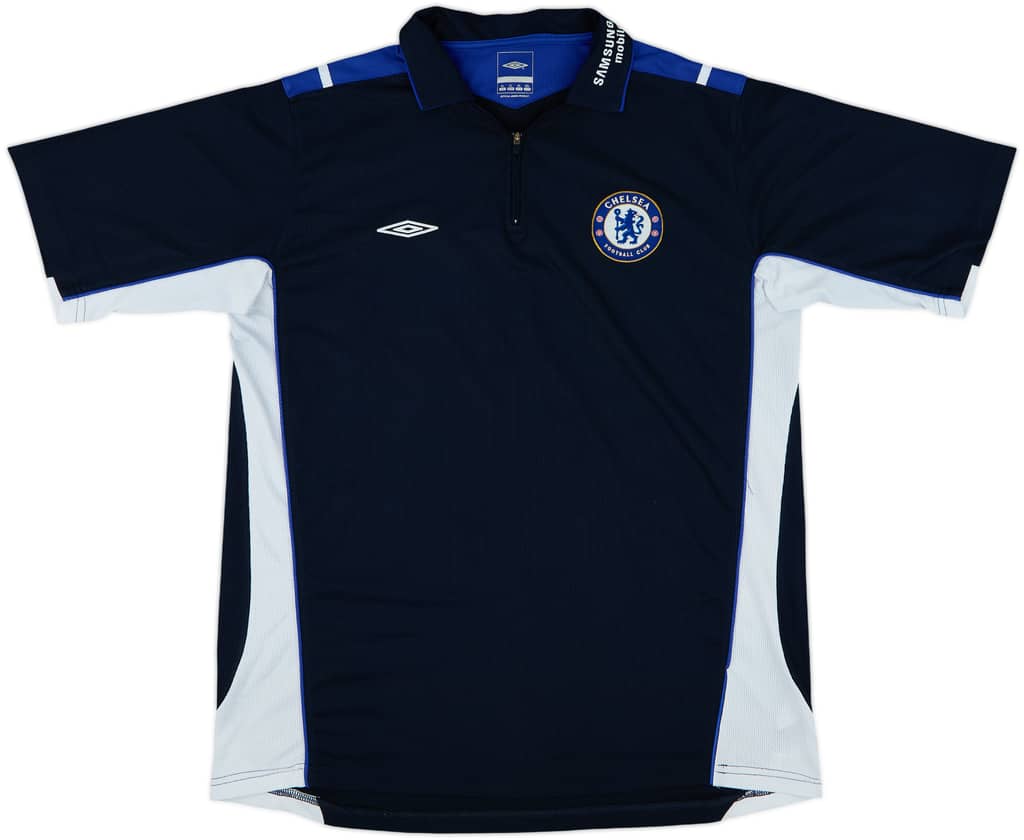 2005-06 Chelsea Umbro 1/4 Zip Polo Shirt - 9/10 - (XL)