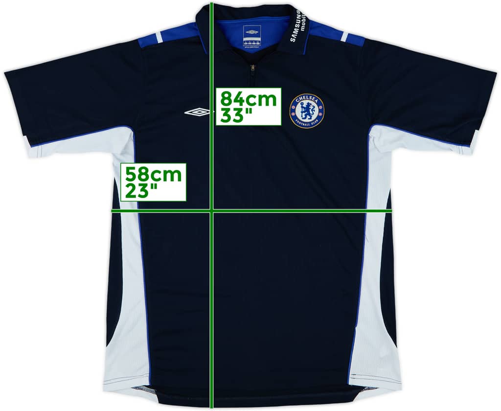 2005-06 Chelsea Umbro 1/4 Zip Polo Shirt - 9/10 - (XL)