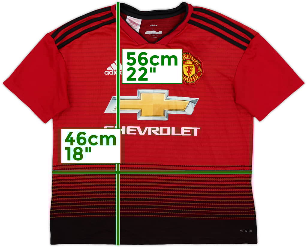 2018-19 Manchester United Home Shirt - 5/10 - (L.Boys)