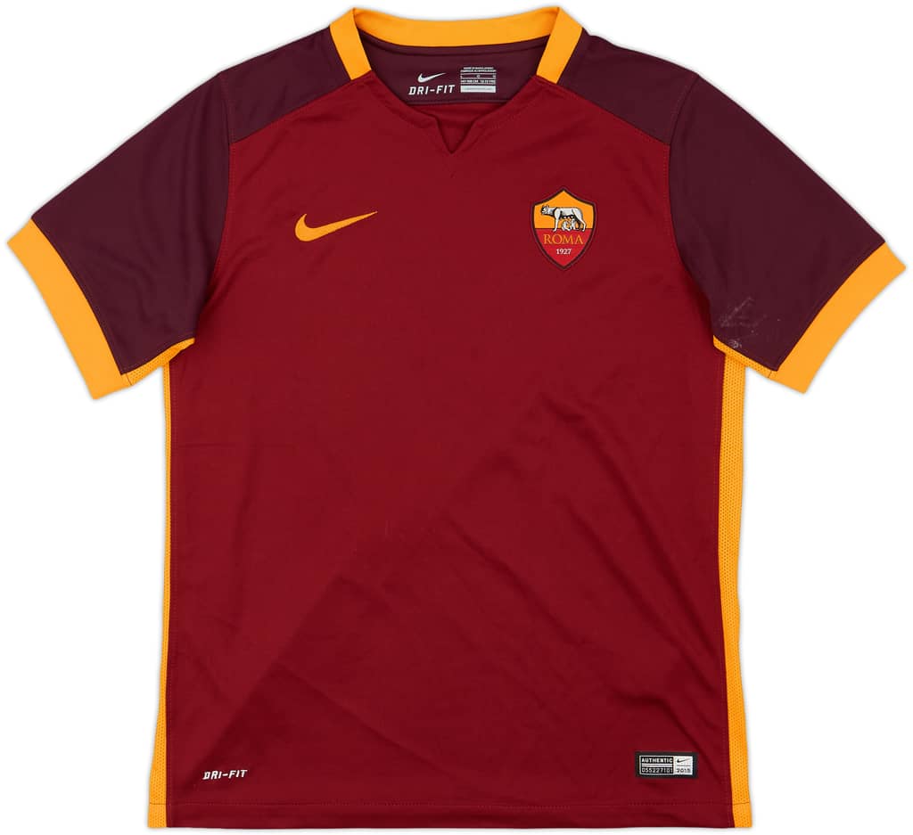 2015-16 Roma Home Shirt - 9/10 - (L.Boys)