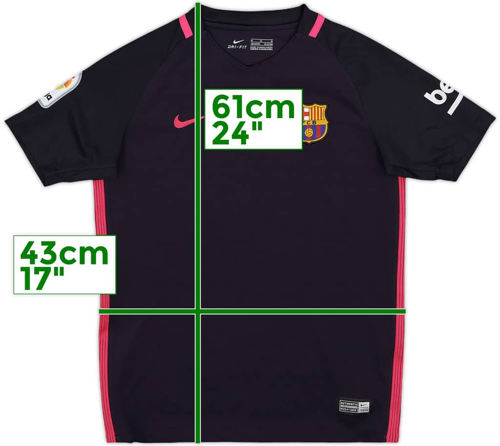 2016-17 Barcelona Away Shirt - 10/10 - (M.Boys)