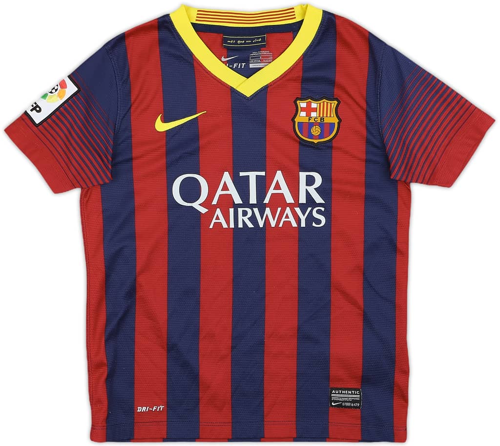 2013-14 Barcelona Home Shirt - 8/10 - (S.Boys)