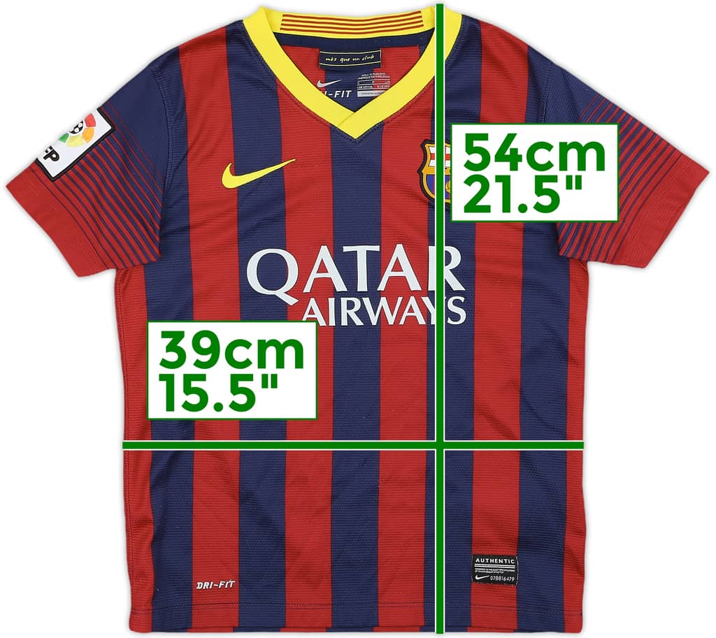2013-14 Barcelona Home Shirt - 8/10 - (S.Boys)