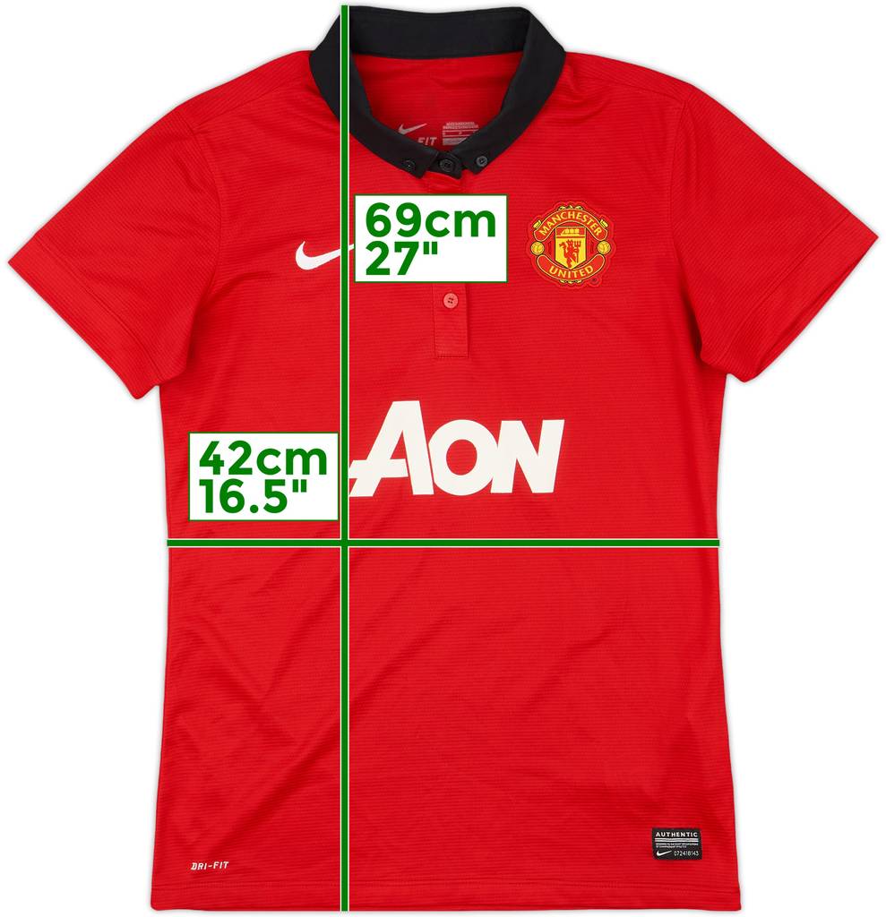 2013-14 Manchester United Home Shirt - 9/10 - (Women's S)