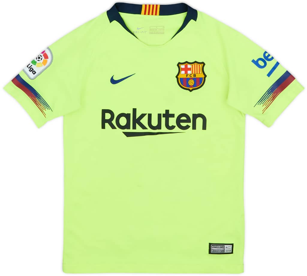 2018-19 Barcelona Away Shirt - 6/10 - (S.Boys)