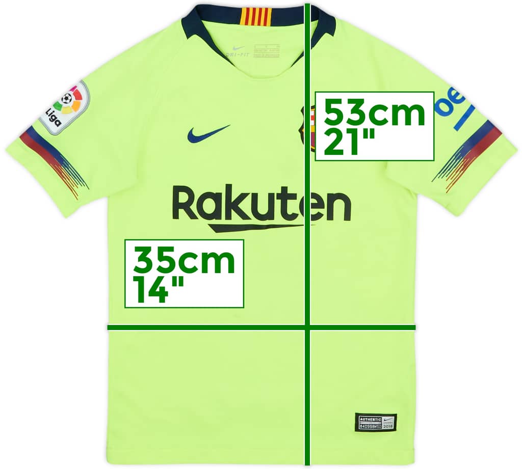 2018-19 Barcelona Away Shirt - 6/10 - (S.Boys)