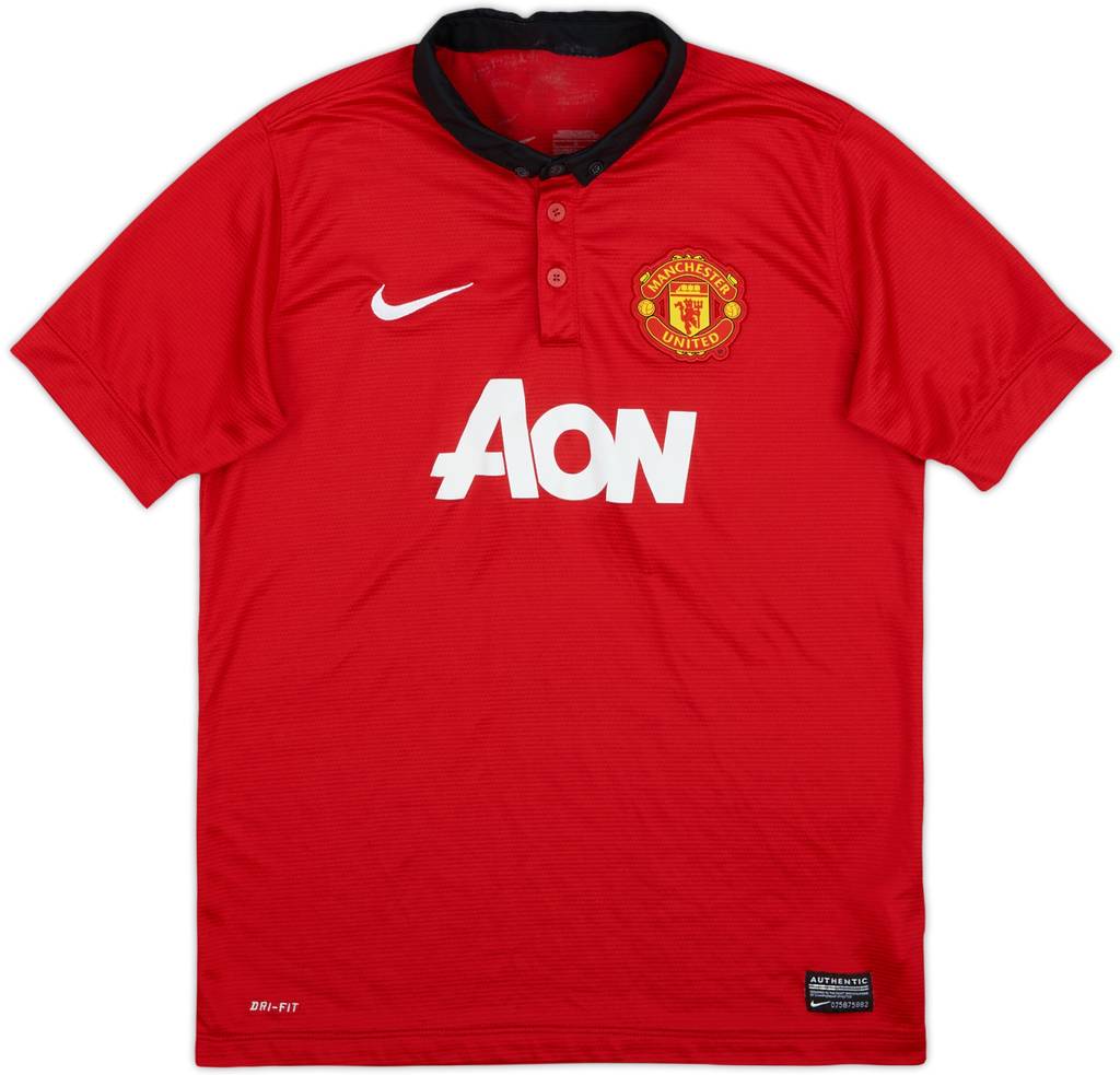 2013-14 Manchester United Home Shirt - 9/10 - (L.Boys)