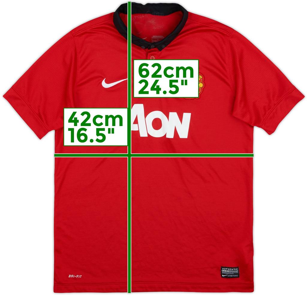 2013-14 Manchester United Home Shirt - 9/10 - (L.Boys)