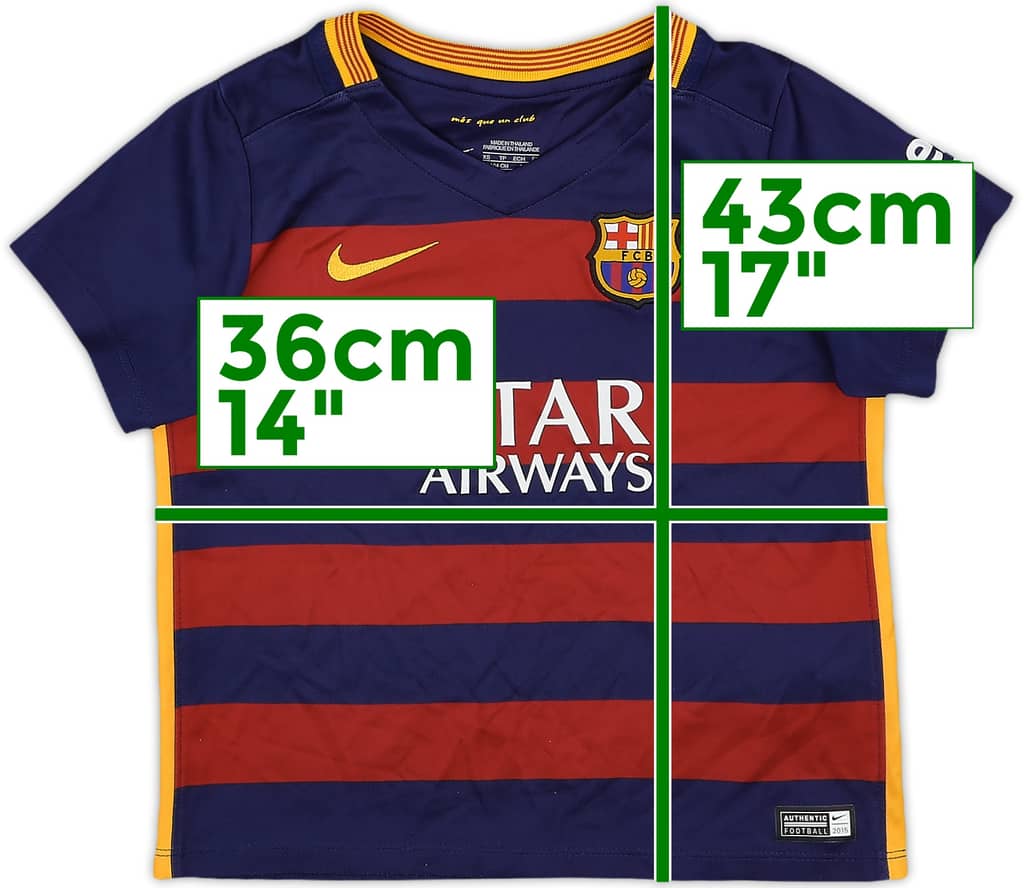 2015-16 Barcelona Home Shirt - 9/10 - (3-4 Years)