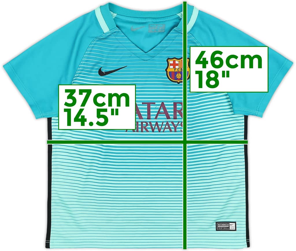 2016-17 Barcelona Third Shirt - 7/10 - (3-4 Years)