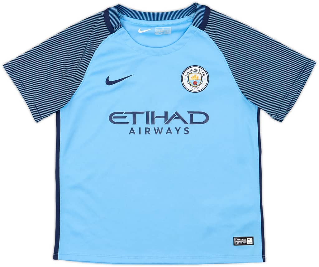 2016-17 Manchester City Home Shirt - 7/10 - (S.Boys)