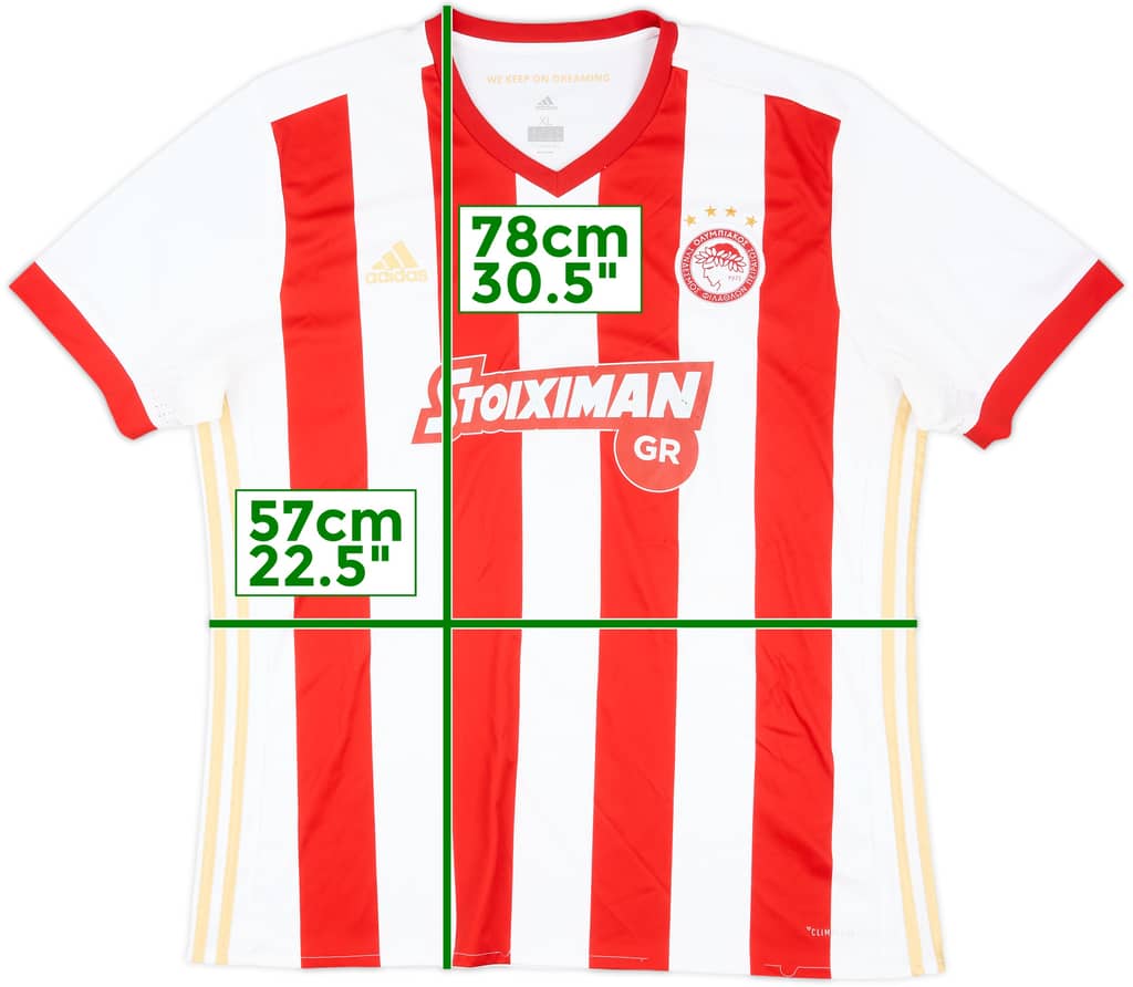 2017-18 Olympiakos Home Shirt - 6/10 - (XL)