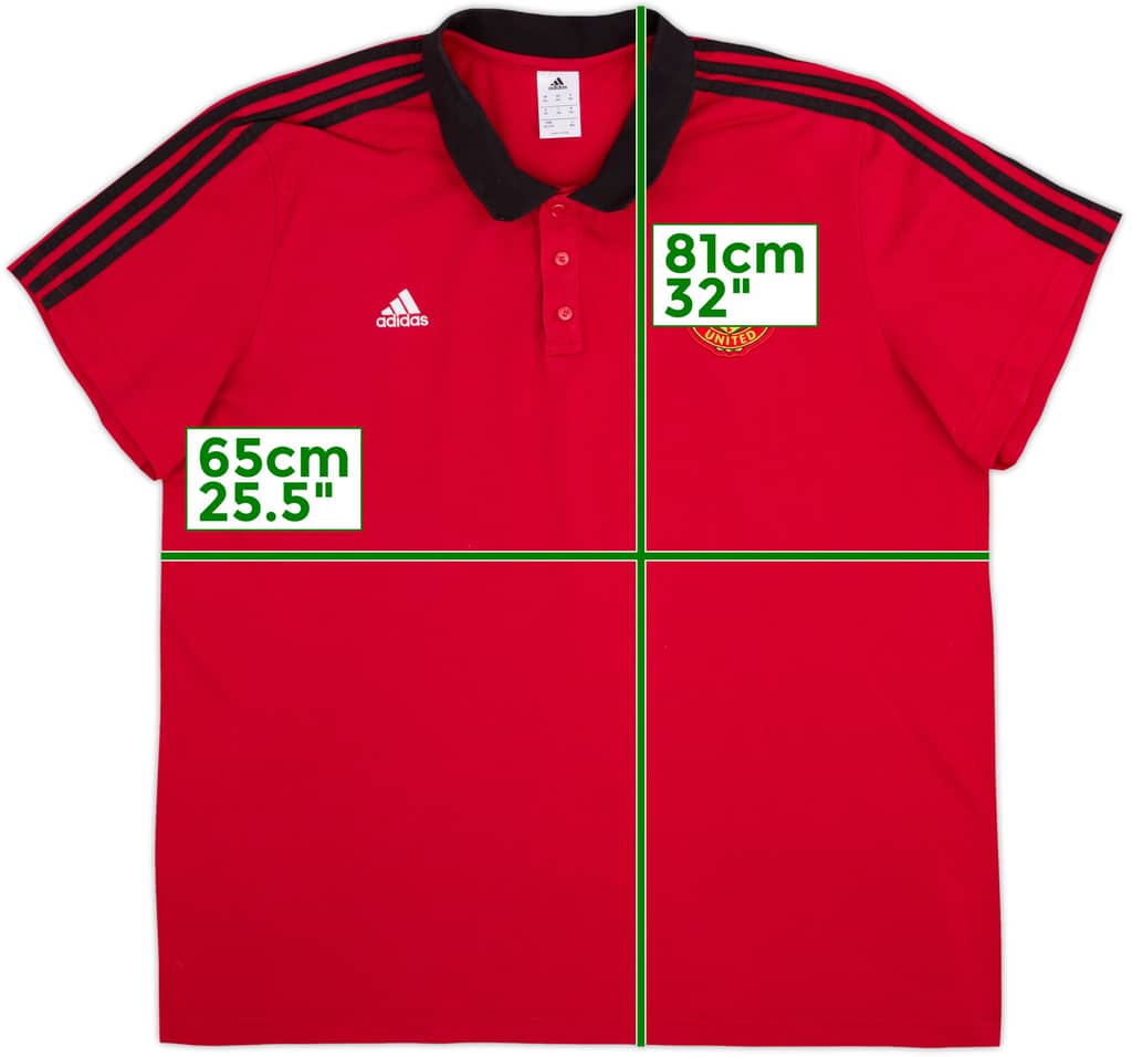 2017-18 Manchester United adidas Polo Shirt - 8/10 - (3XL)