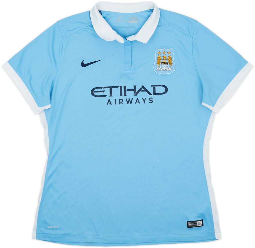2015-16 Manchester City Home Shirt - 8/10 - (Women's XL)