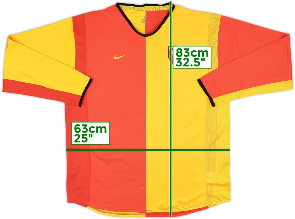2001-02 Lens Player Issue Home L/S Shirt - 10/10 - (M)