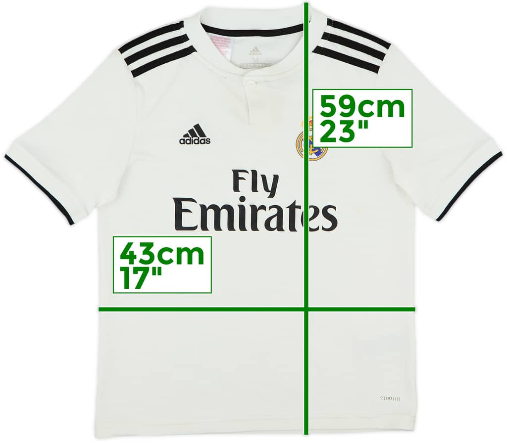 2018-19 Real Madrid Home Shirt - 9/10 - (M.Boys)