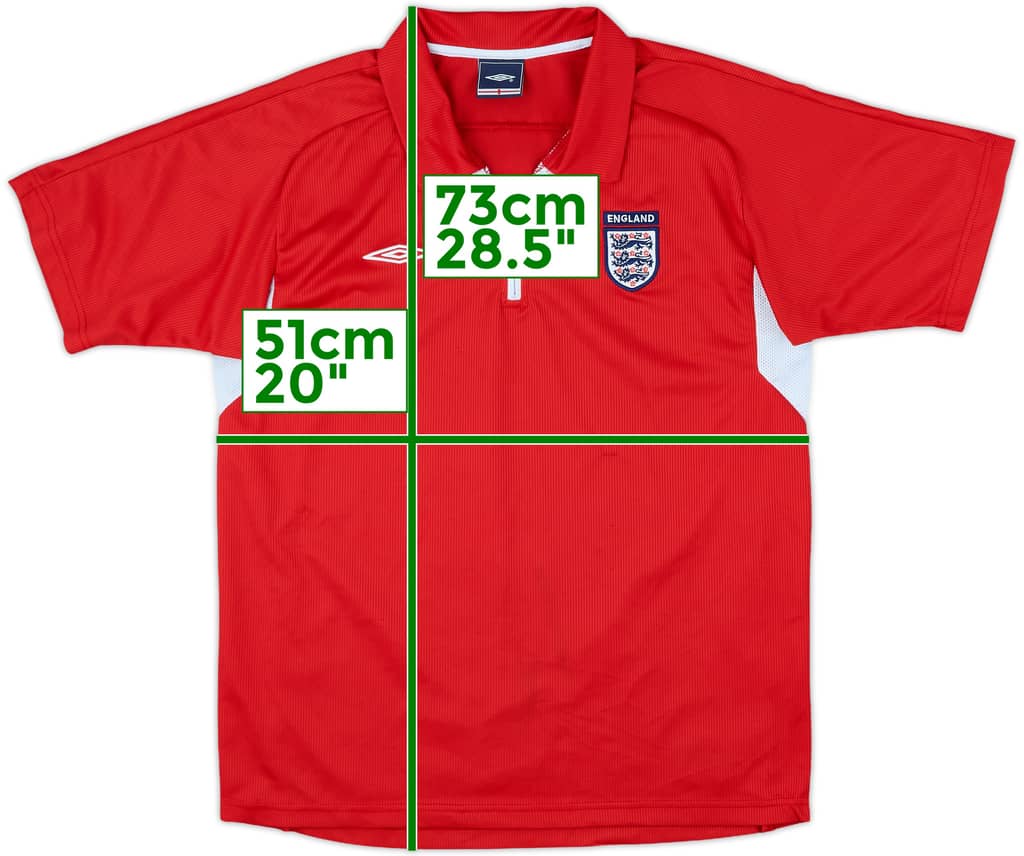 2004-05 England Umbro 1/4 Zip Polo Shirt - 8/10 - (M)