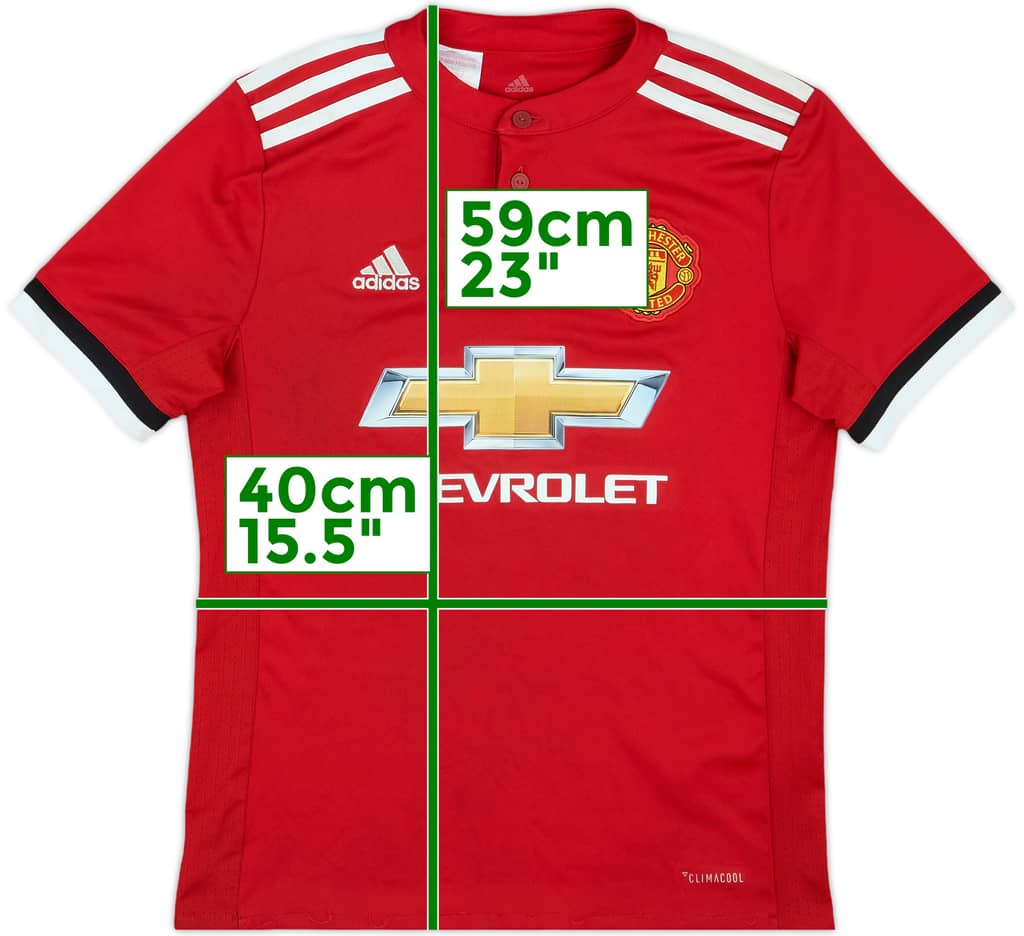 2017-18 Manchester United Home Shirt - 7/10 - (M.Boys)