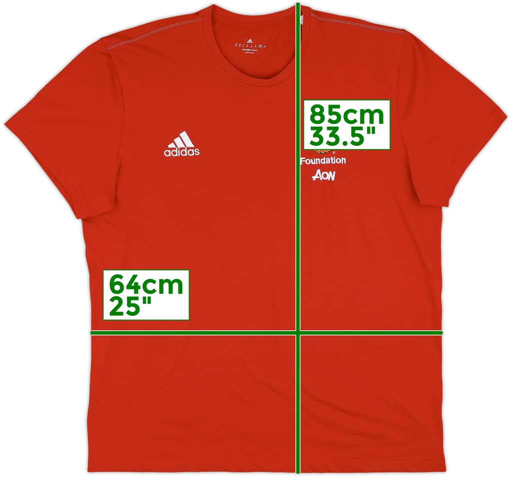2017-18 Manchester United adidas Foundation Cotton Tee - 9/10 - (XL)