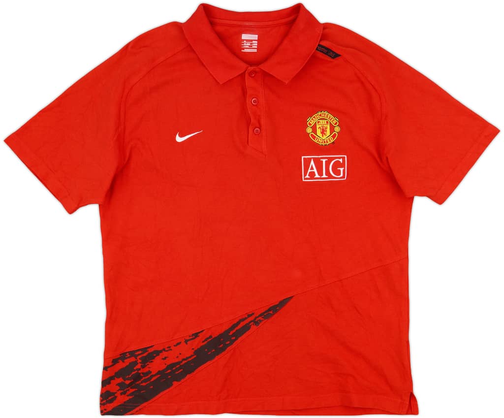 2007-08 Manchester United Nike Polo Shirt - 9/10 - (XL)