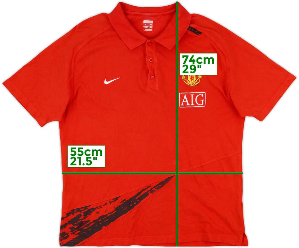 2007-08 Manchester United Nike Polo Shirt - 9/10 - (XL)