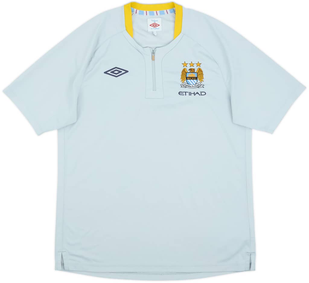2010-11 Manchester City Umbro 1/4 Zip Training Shirt - 10/10 - (L)
