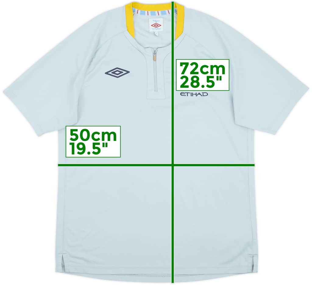 2010-11 Manchester City Umbro 1/4 Zip Training Shirt - 10/10 - (L)