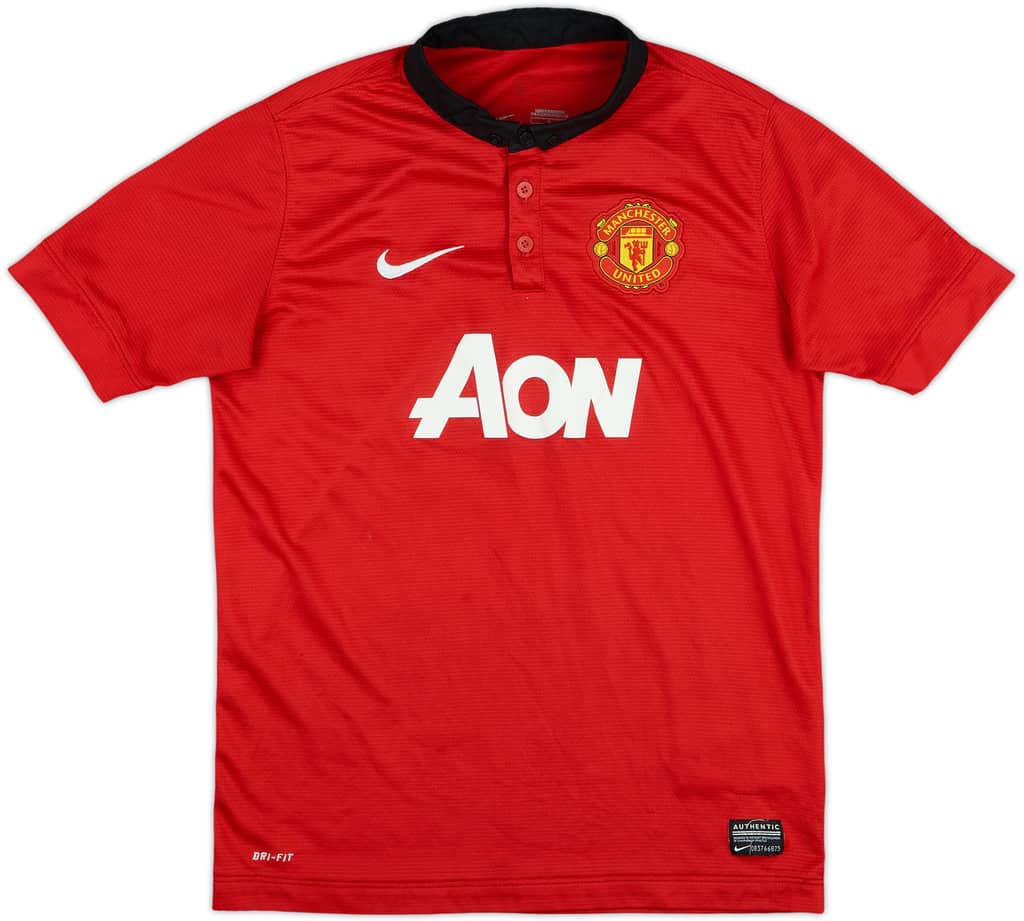 2013-14 Manchester United Home Shirt - 8/10 - (L.Boys)