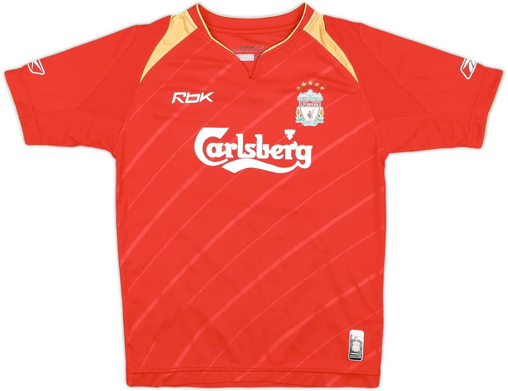 2005-06 Liverpool CL Home Shirt - 7/10 - (M.Boys)