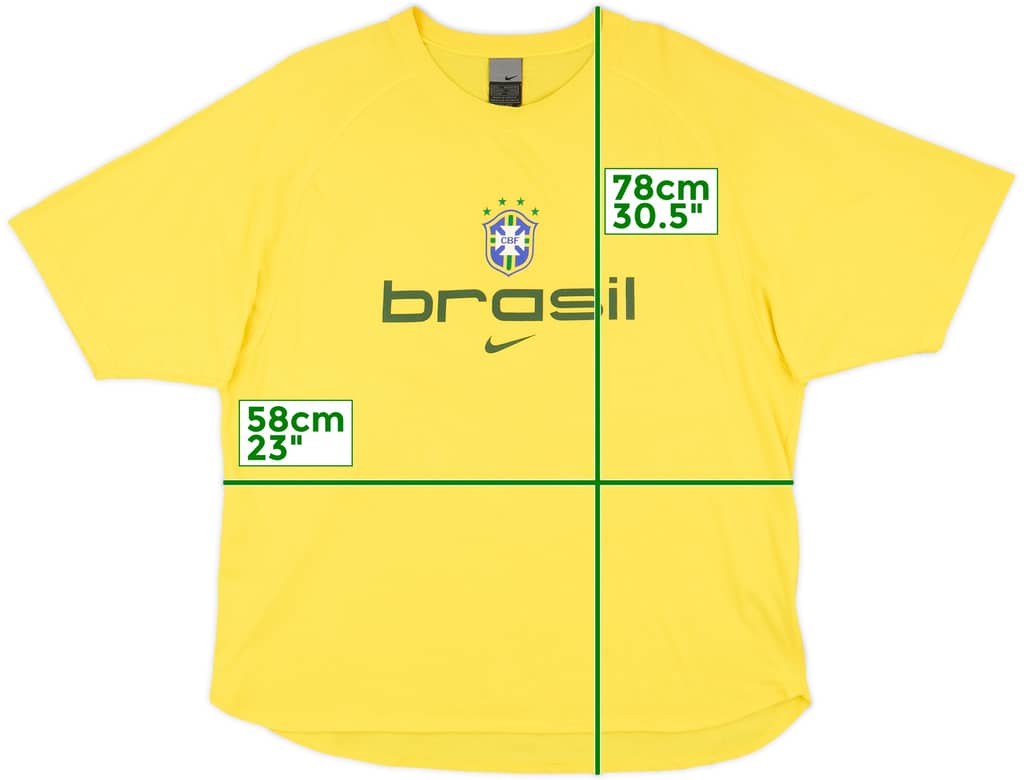 2002-03 Brazil Nike Cotton Tee - 9/10 - (L)
