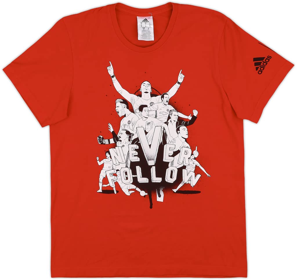 2016-17 Manchester United adidas Cotton Tee - 9/10 - (S)