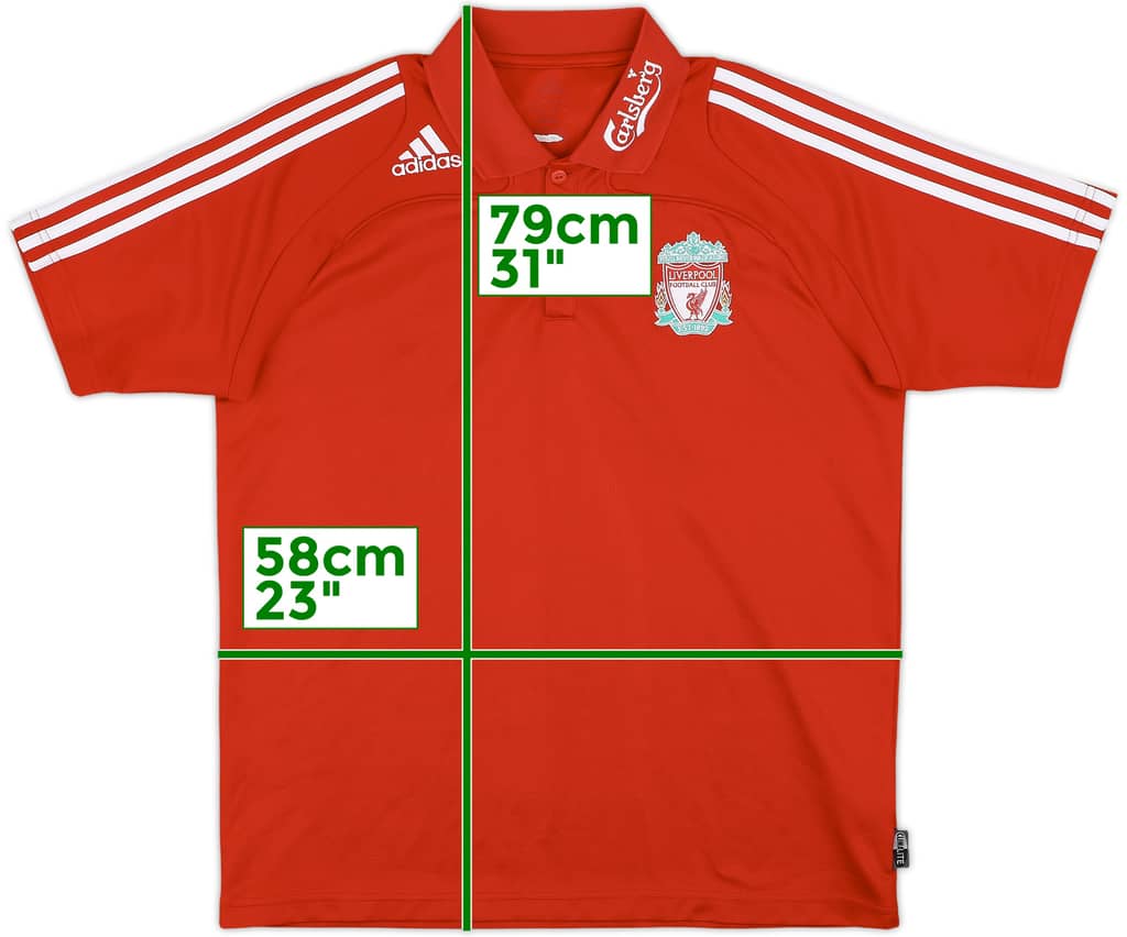 2008-09 Liverpool adidas Polo Shirt - 8/10 - (L)