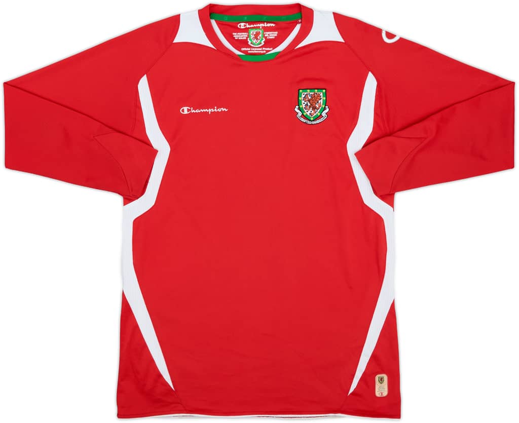 2008-10 Wales Home L/S Shirt - 7/10 - (XL.Boys)