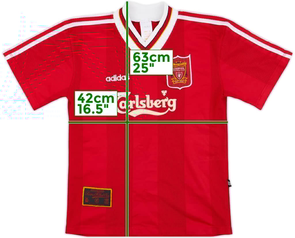 1995-96 Liverpool Home Shirt - 5/10 - (L.Boys)