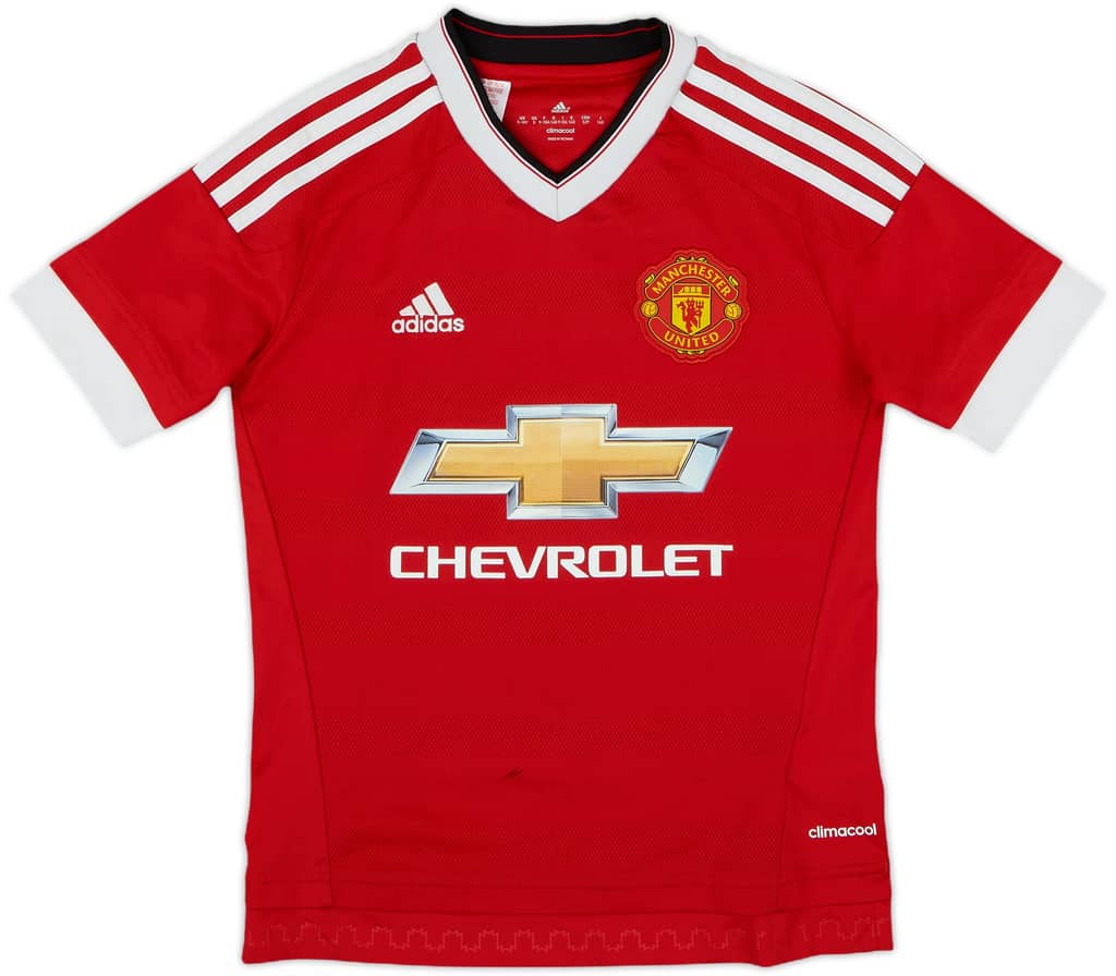 2015-16 Manchester United Home Shirt - 7/10 - (S.Boys)