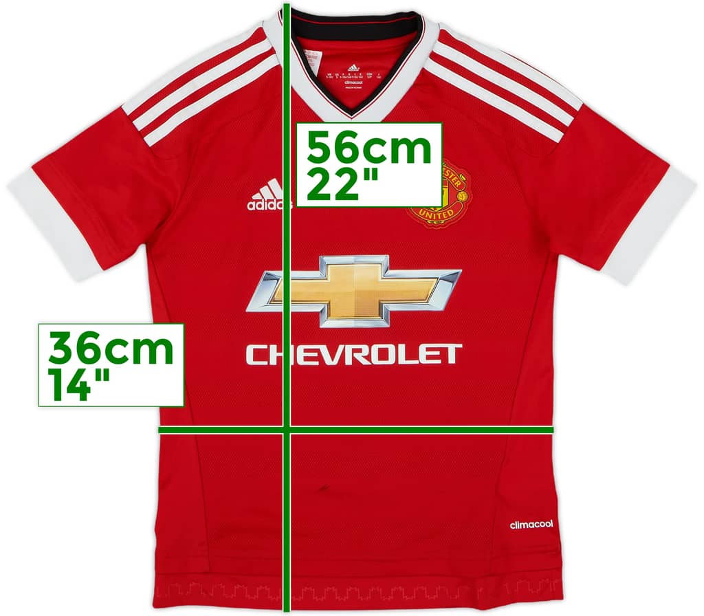 2015-16 Manchester United Home Shirt - 7/10 - (S.Boys)
