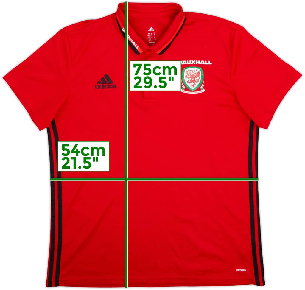 2016-17 Wales adidas Polo Shirt - 9/10 - (XL)
