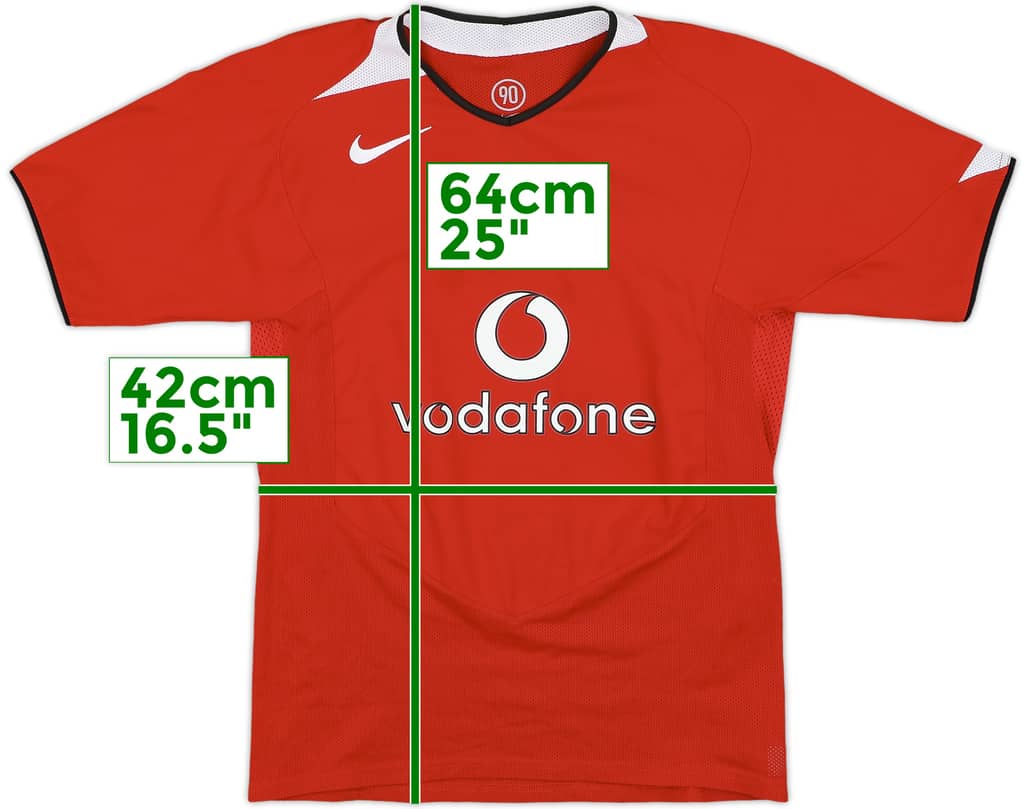 2004-06 Manchester United Home Shirt - 9/10 - (L.Boys)